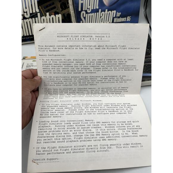 Microsoft Flight Simulator MS-DOS Floppy Disk Complete In Big Box 1993 Big Box - Picture 10 of 12